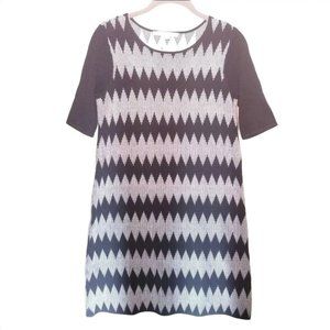 BCBGeneration Womens Small short sleeve dress knit sweater black white